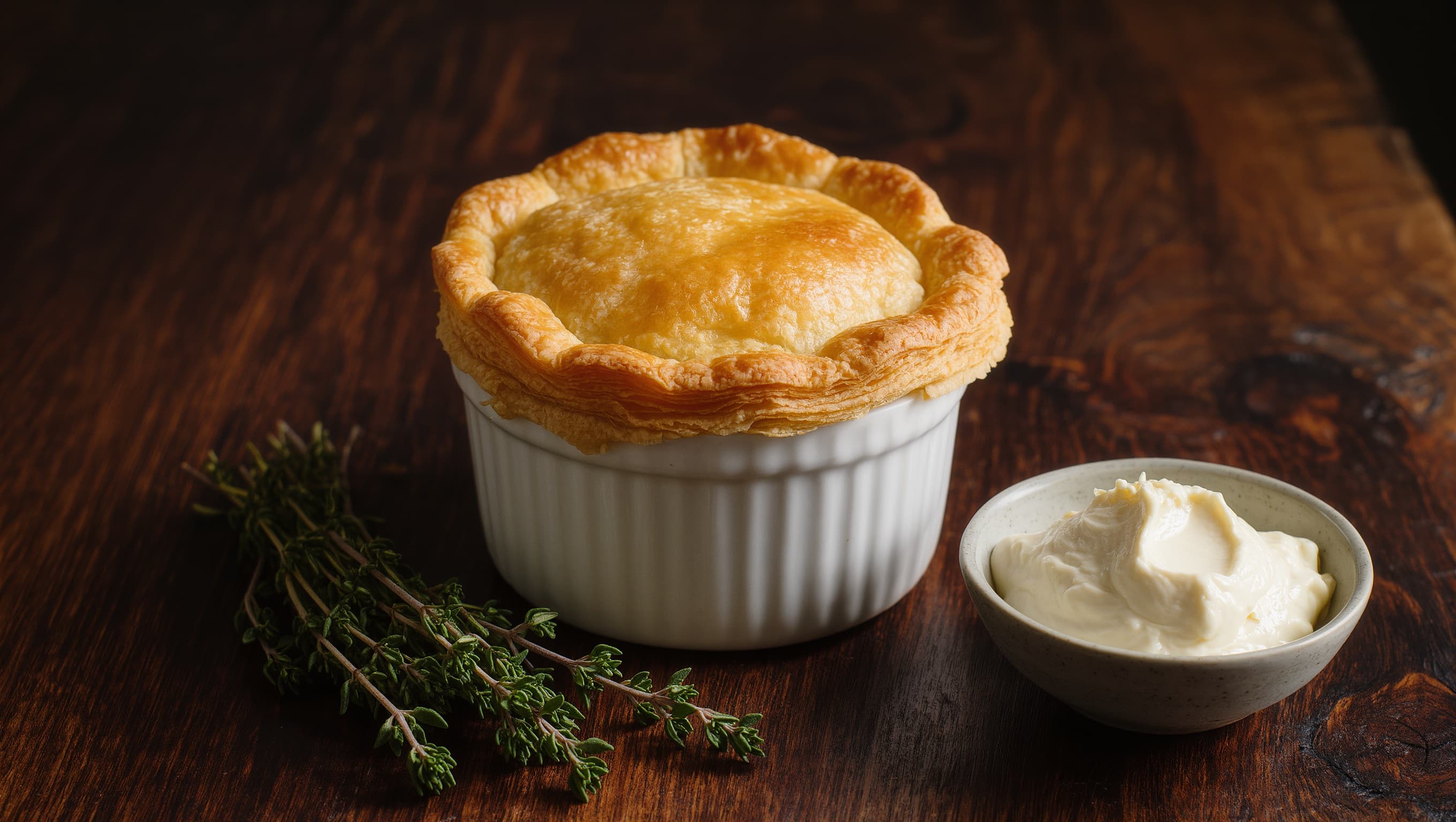 Tarragon and crème fraîche pot pie